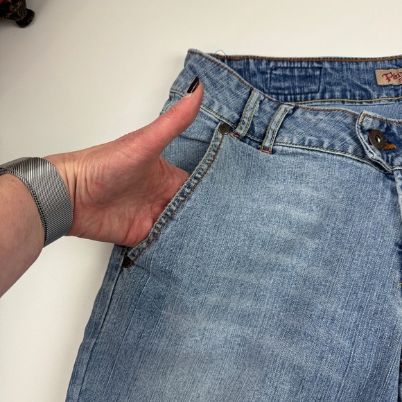 Paris Blues Women's Light Blue Denim Cullottes Capri Jeans size 14W - Picture 9 of 15